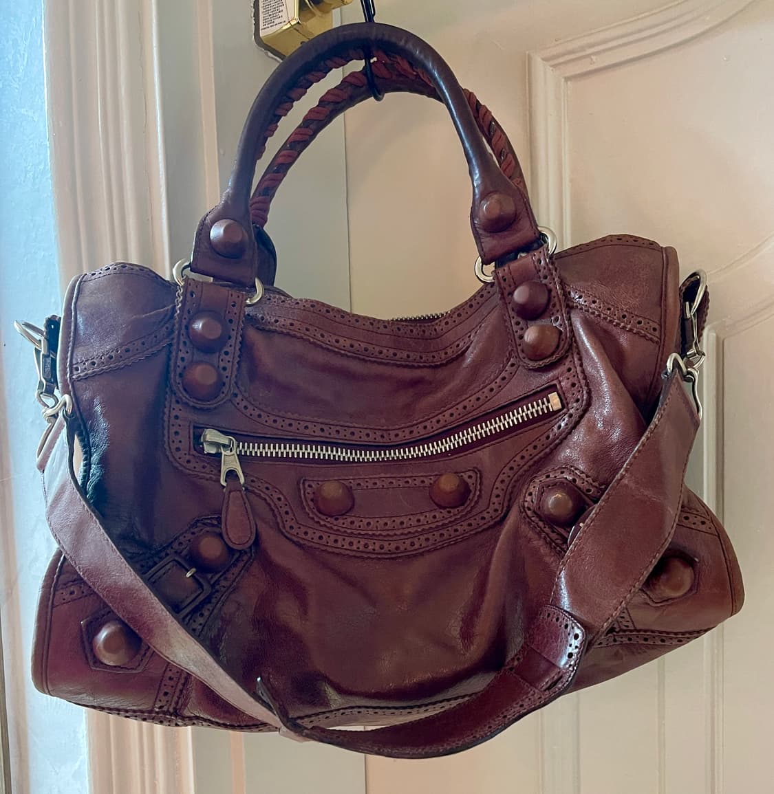 발렌시아가 Balenciaga자이언트 브로그 시티백 (버건디) 상품이미지1