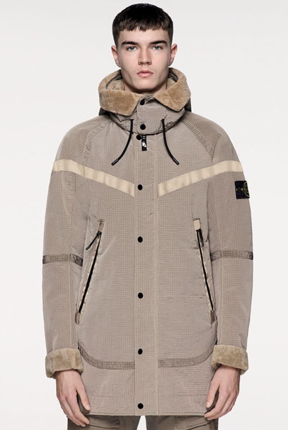 스톤아일랜드 x 나이키 자카드 그리드 울 점퍼 XL(105-110) 상품이미지9