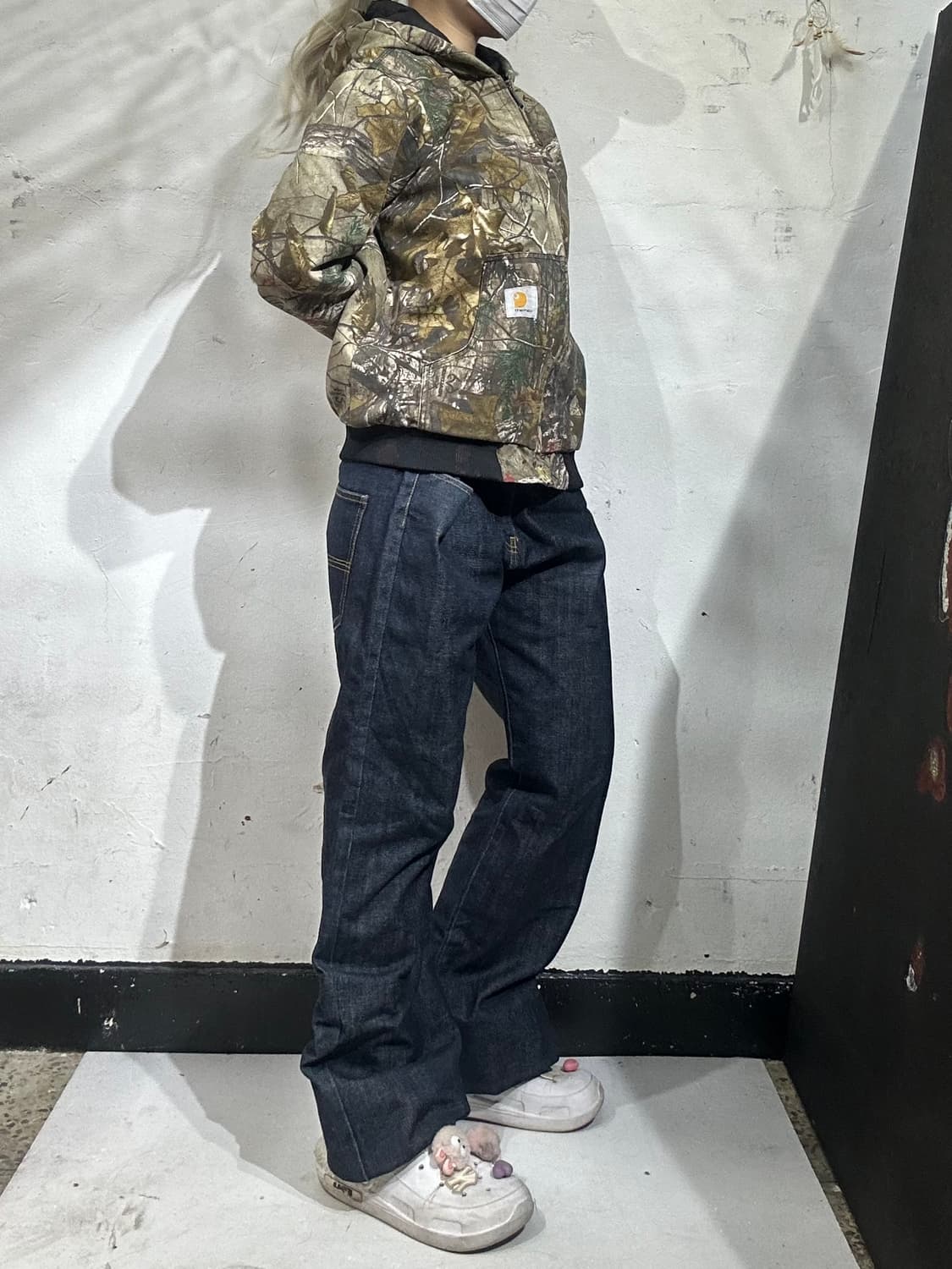 타미 힐피거 진청 빅 로고 프린팅 셀비지 데님 팬츠 청바지 M 상품이미지2