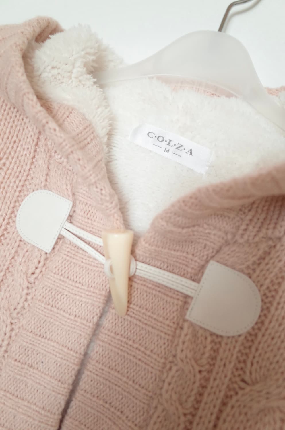 Colza 토글 후드 퍼 가디건 상품이미지4