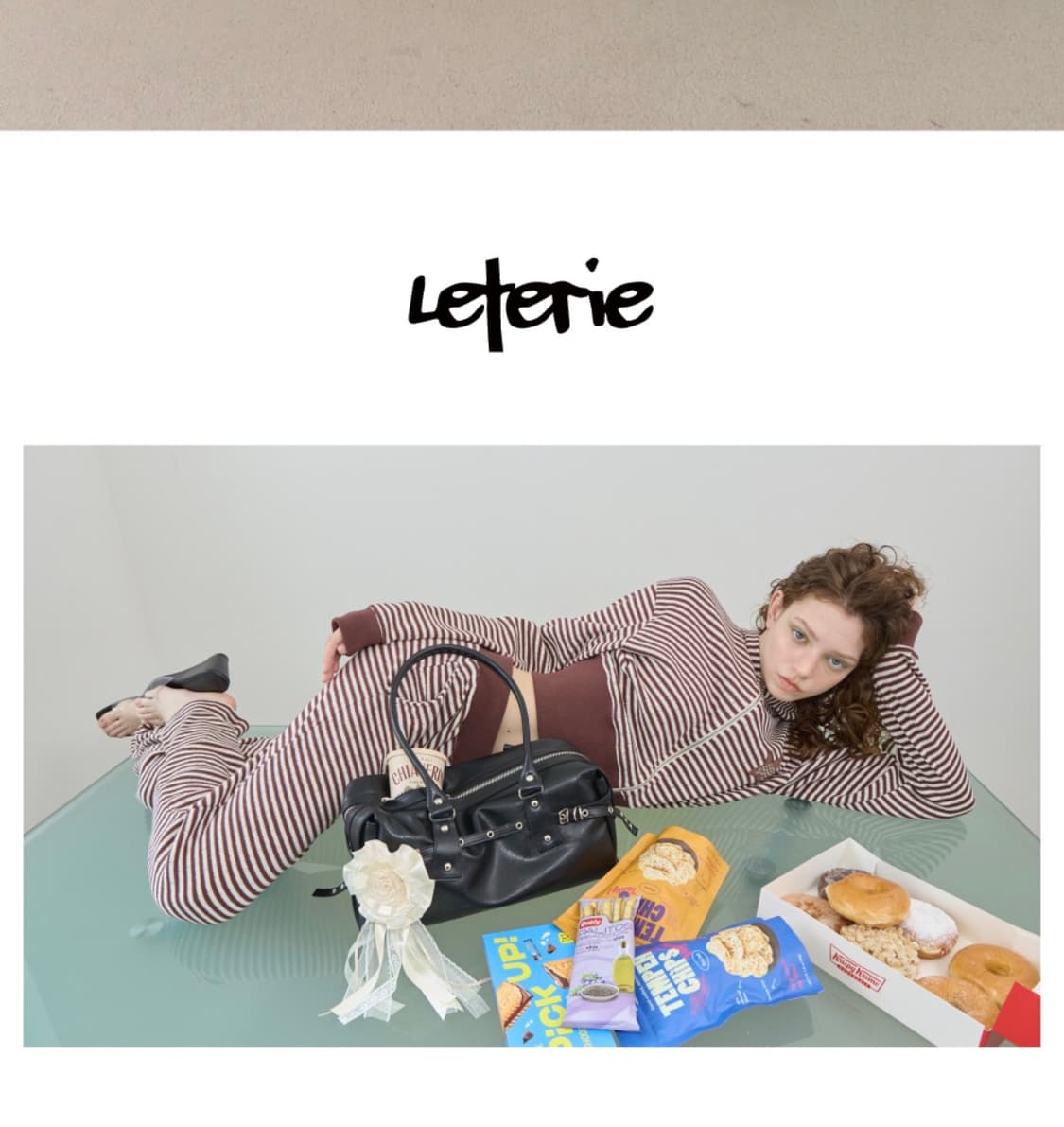 [레터리X젤라비]스트라이프 후드 집업 팬츠 셋업 상품이미지4