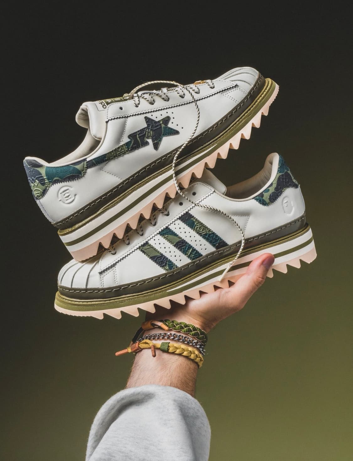 아디다스 베이프 클랏 슈퍼스타 오브 화이트 상품이미지2