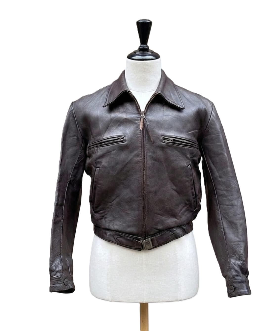 1940s French Cyclist Leather Jacket 상품이미지1
