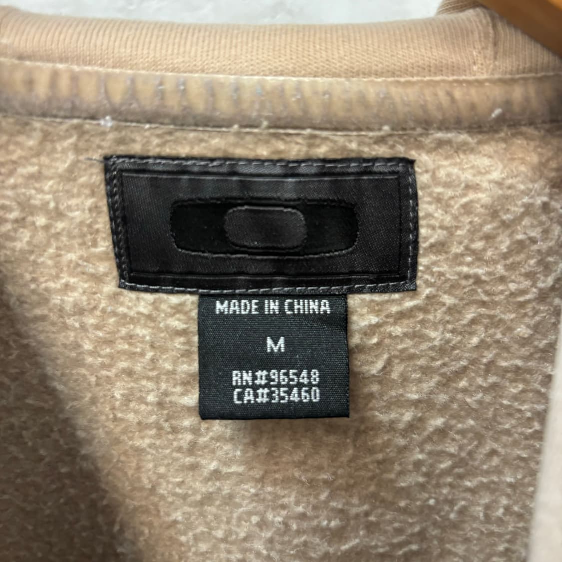 오클리 빅 아이콘 로고 아이보리 후드티 M 상품이미지6