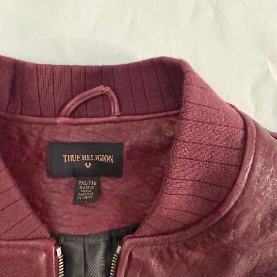 트루릴리전 버건디 램 레더 봄버 자켓 상품이미지4