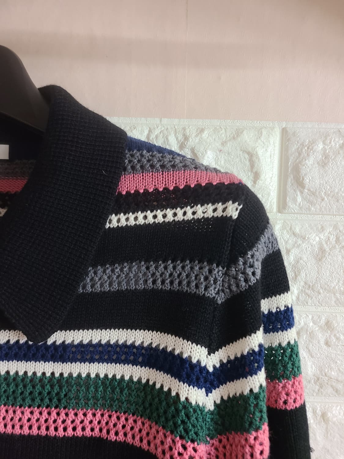 KUOSE 스트라이프 니트 가디건 M 상품이미지3