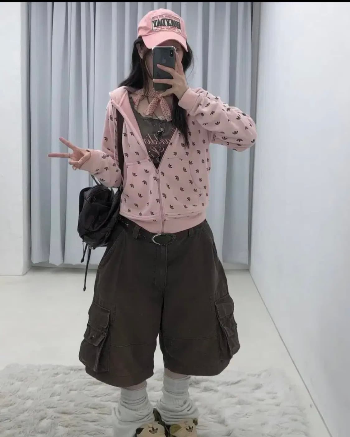 선가든파티 00s 핑크초코 아디다스 코디셋 상품이미지1