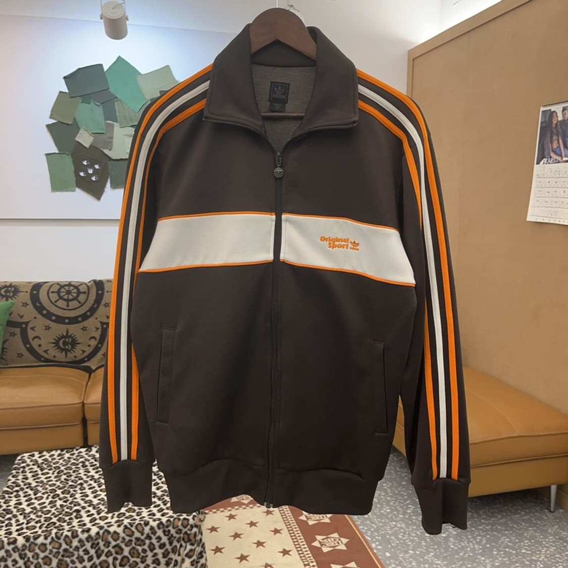 아디다스 레트로 Y2K 희귀 초코오렌지 져지 집업 105 C09049 상품이미지3
