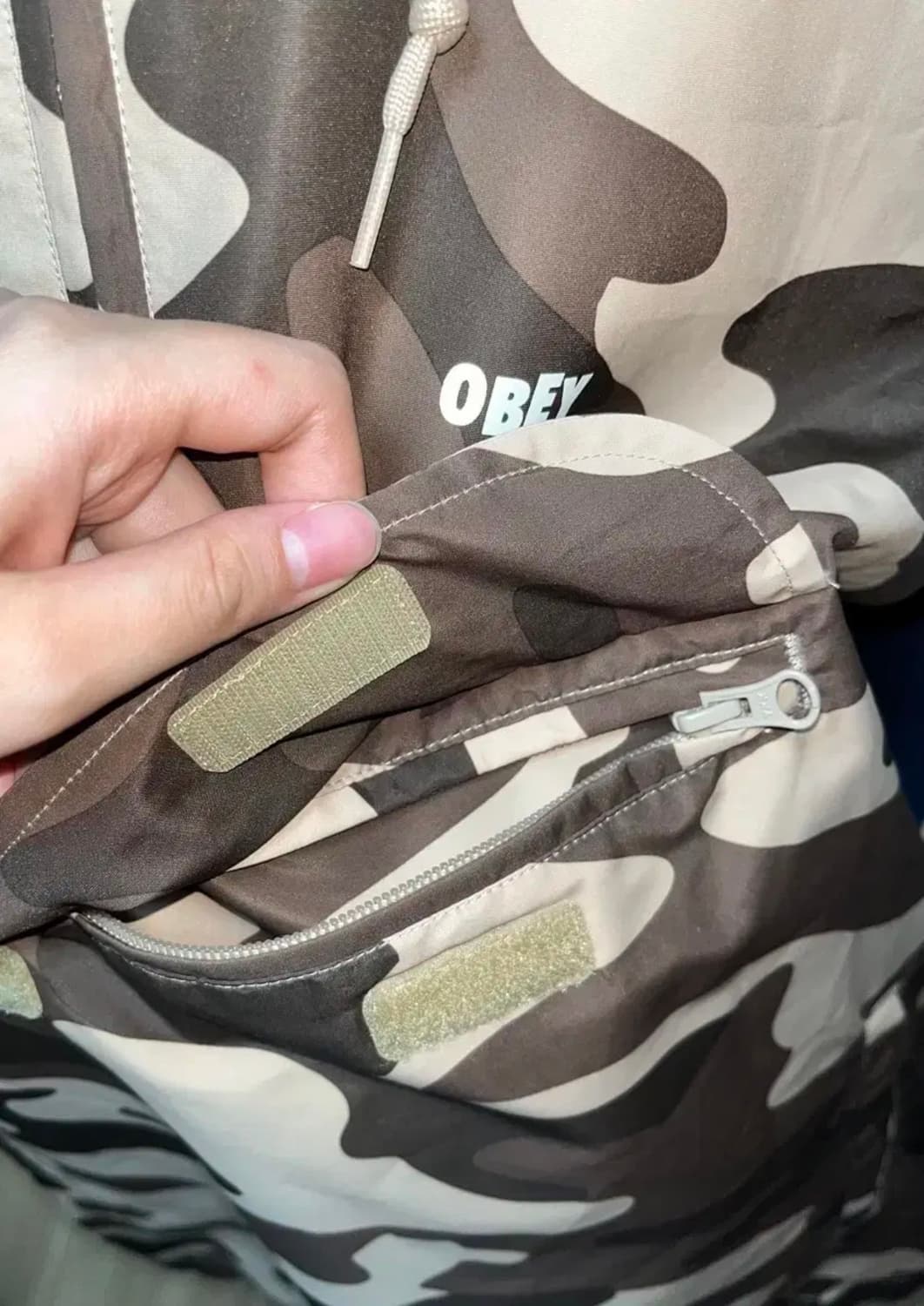 오베이 카모 후드 아노락 바람막이 윈드브레이커 반집업 상품이미지3