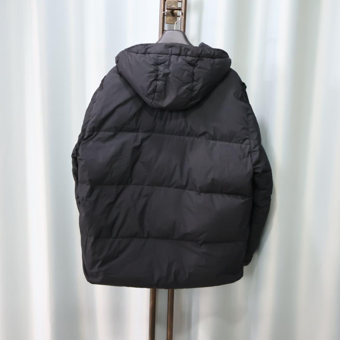 스톤아일랜드 크링클랩스 블랙 나일론 후드 패딩 XXL/110 상품이미지5