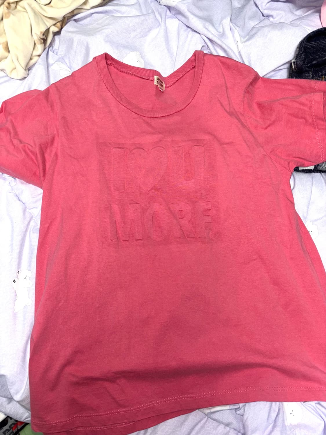 갸루 핫핑크 반팔  상품이미지1