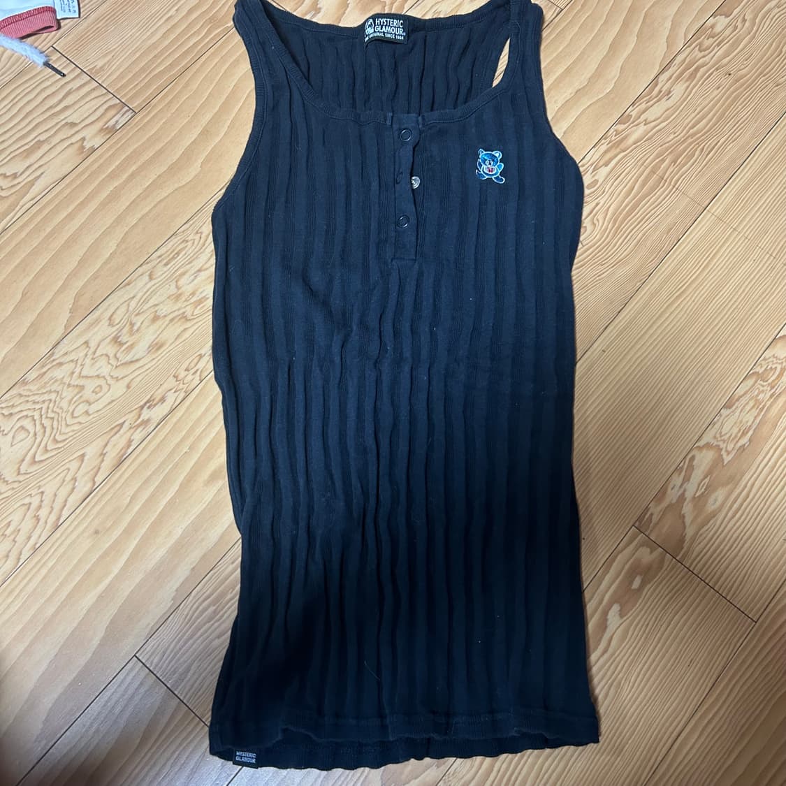 히스테릭글래머 검정 민소매 티셔츠 상품이미지2