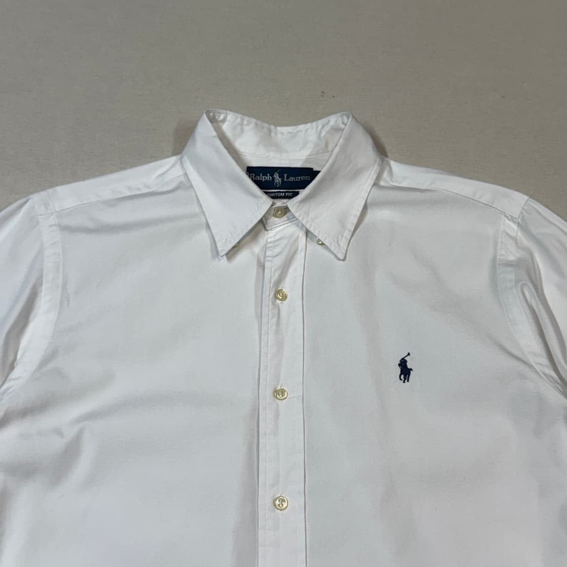 S) 폴로 랄프로렌 클래식 화이트 옥스포드 셔츠 커스텀핏 상품이미지3