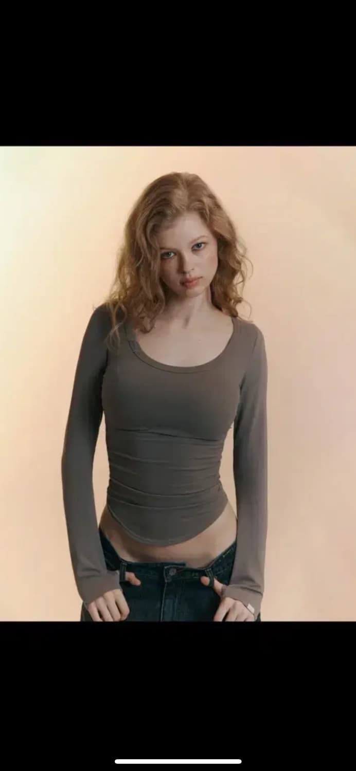 플리즈노팔로우 플노팔 모모탑 빈티지차콜 상품이미지1