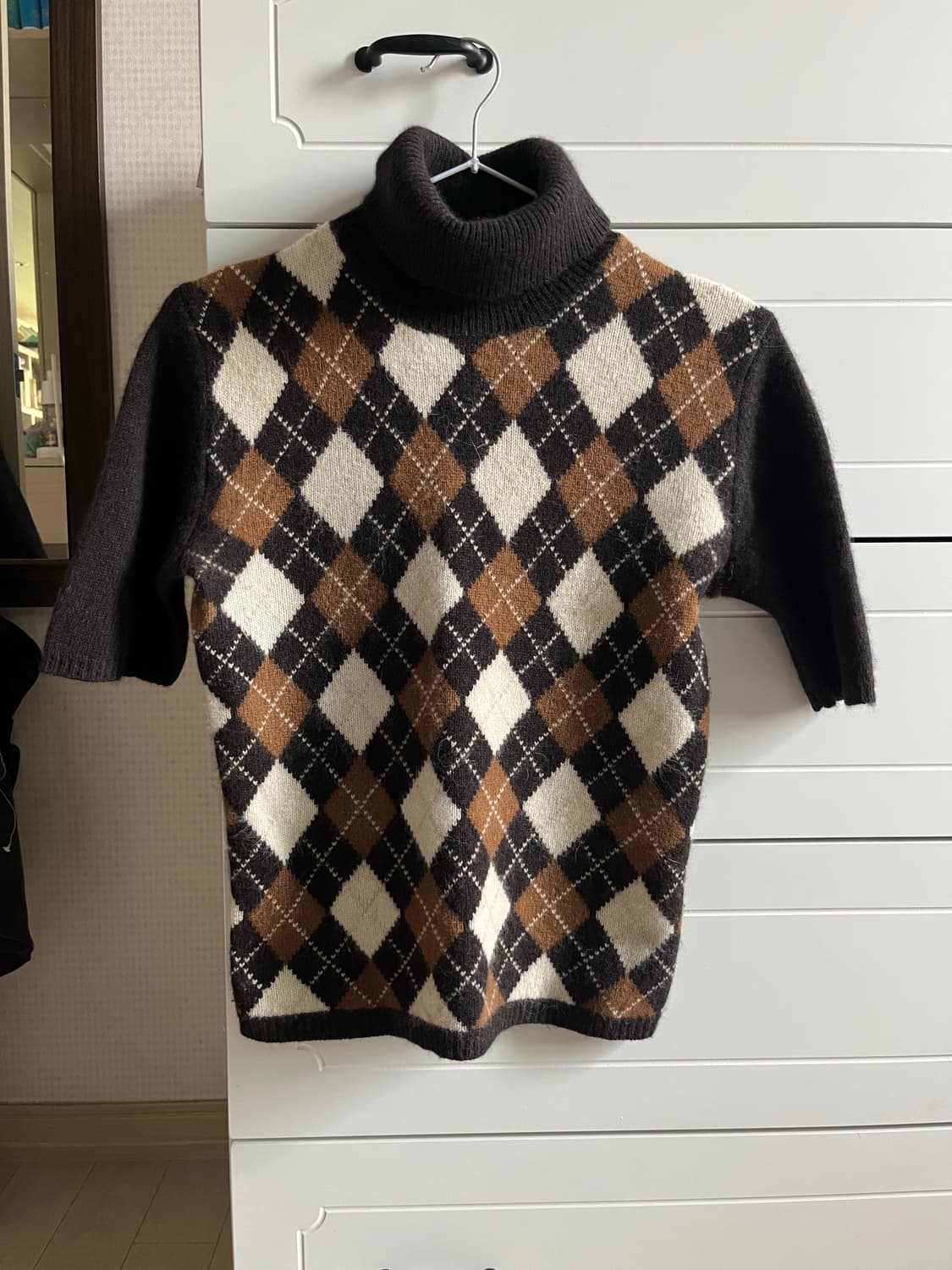 아가일 반팔 니트 상품이미지1