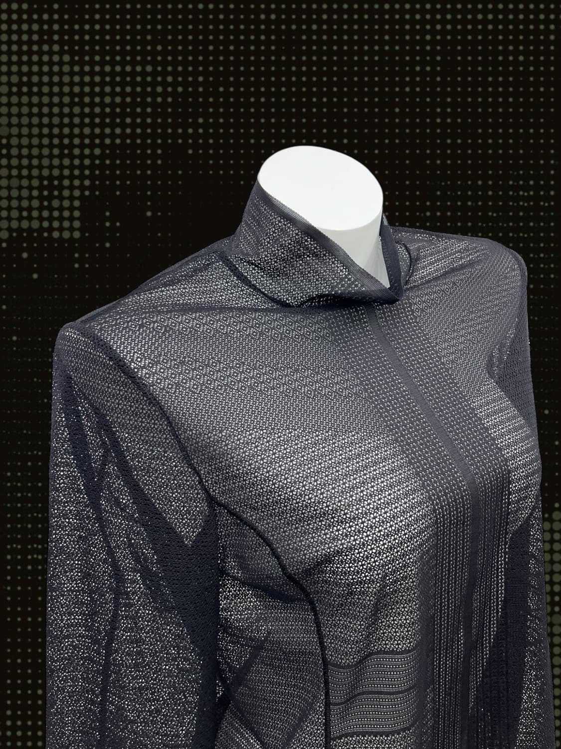 structural stitch mesh turtleneck sleeve 상품이미지6
