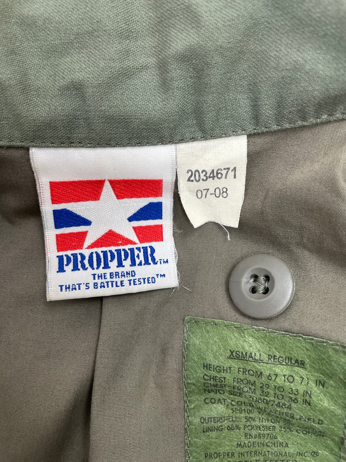 프로퍼(Propper) 커스텀 패치 M-65 콜드 웨더 필드 자켓 상품이미지5