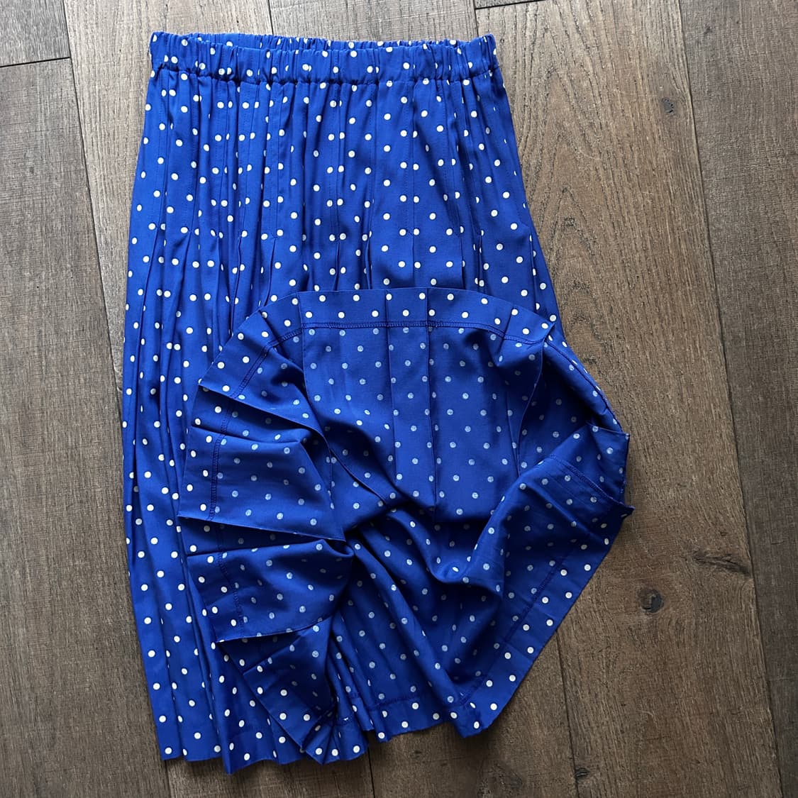 Blue Dot Pleats Skirt 상품이미지4
