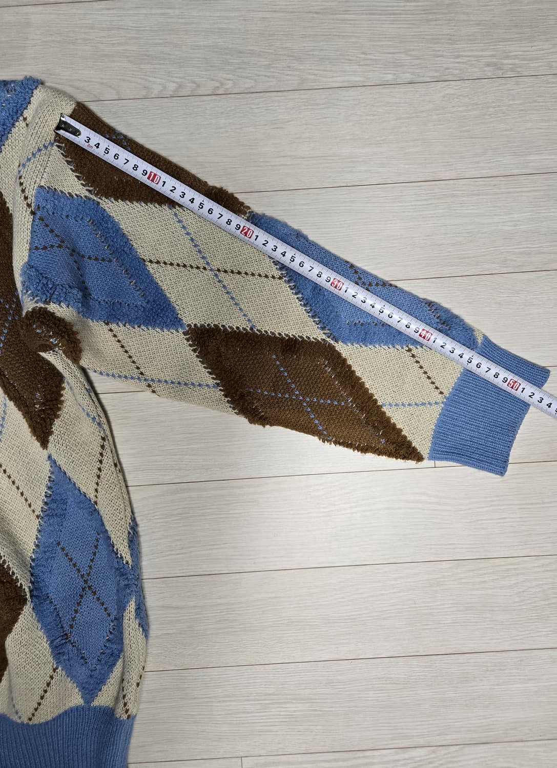  제너럴아이디어 레트로 아가일 오버핏 니트 상품이미지7