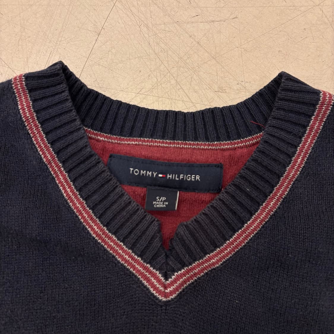 타미힐피거 네이비 니트 베스트 상품이미지3