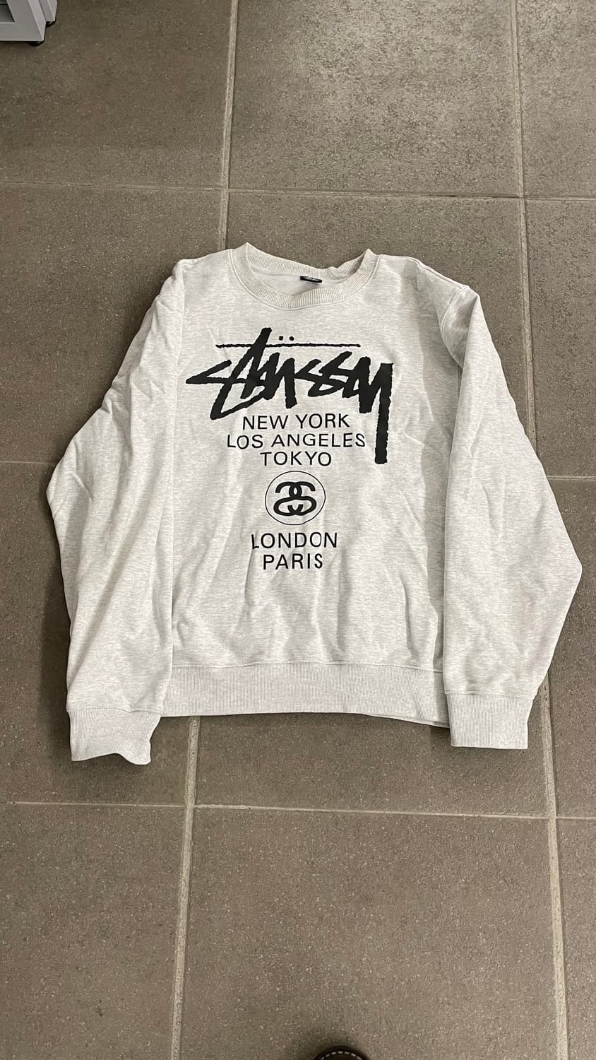 스투시 월드투어 크루넥 애쉬 헤더 2021  상품이미지1