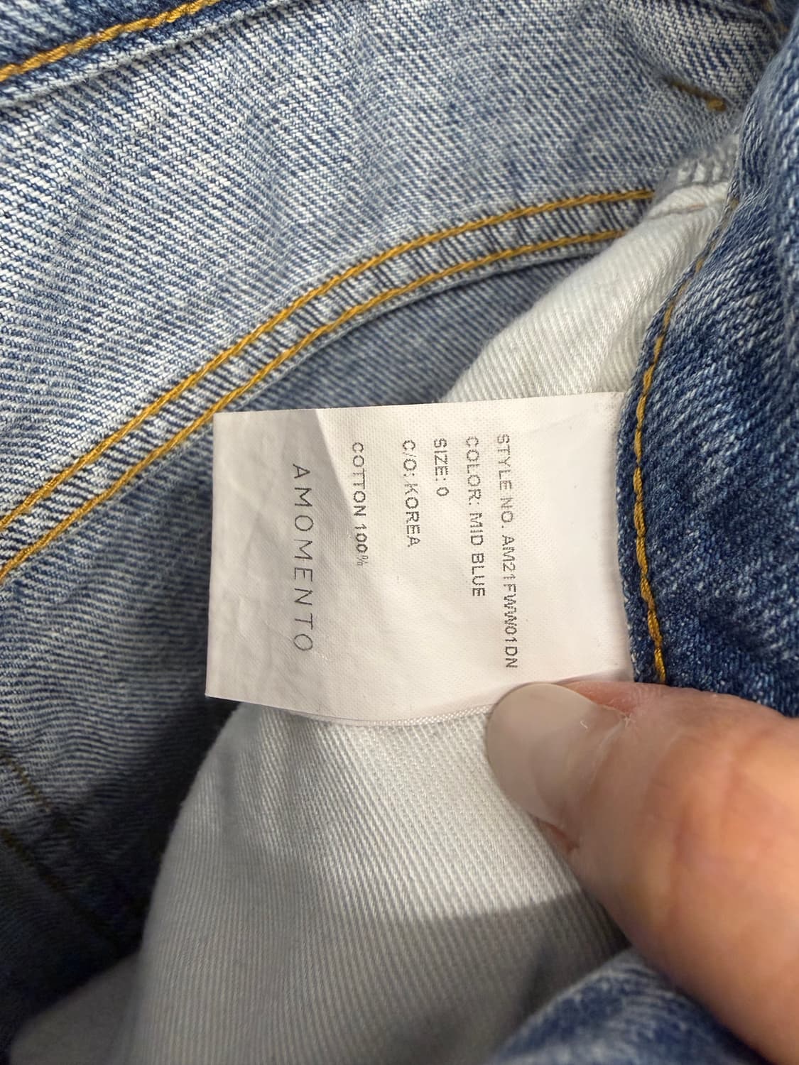 (0) 여성용 아모멘토 RECYCLED COTTON DENIM 청바지 상품이미지7