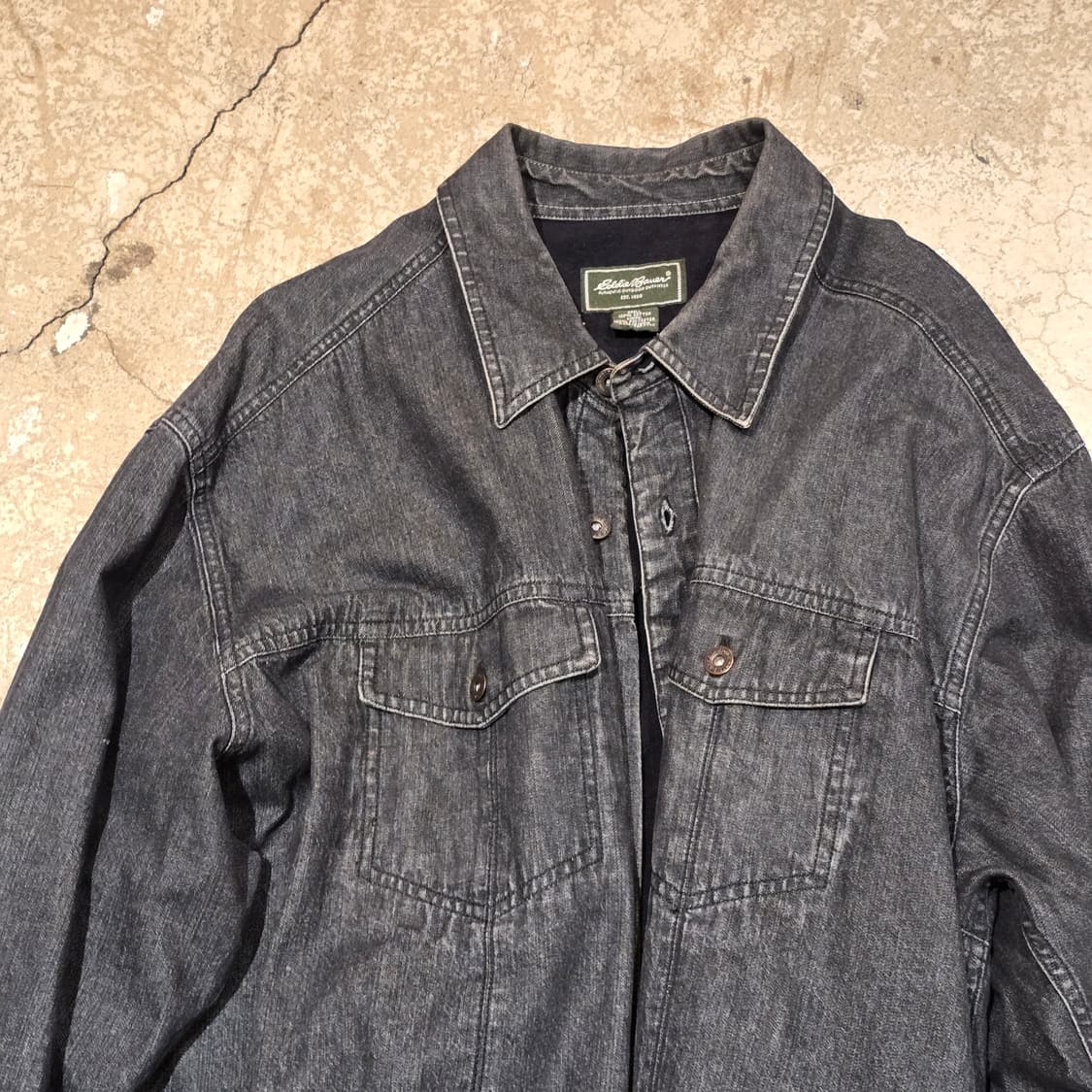 90s Eddie Bauer 데님 셔츠 자켓 상품이미지2