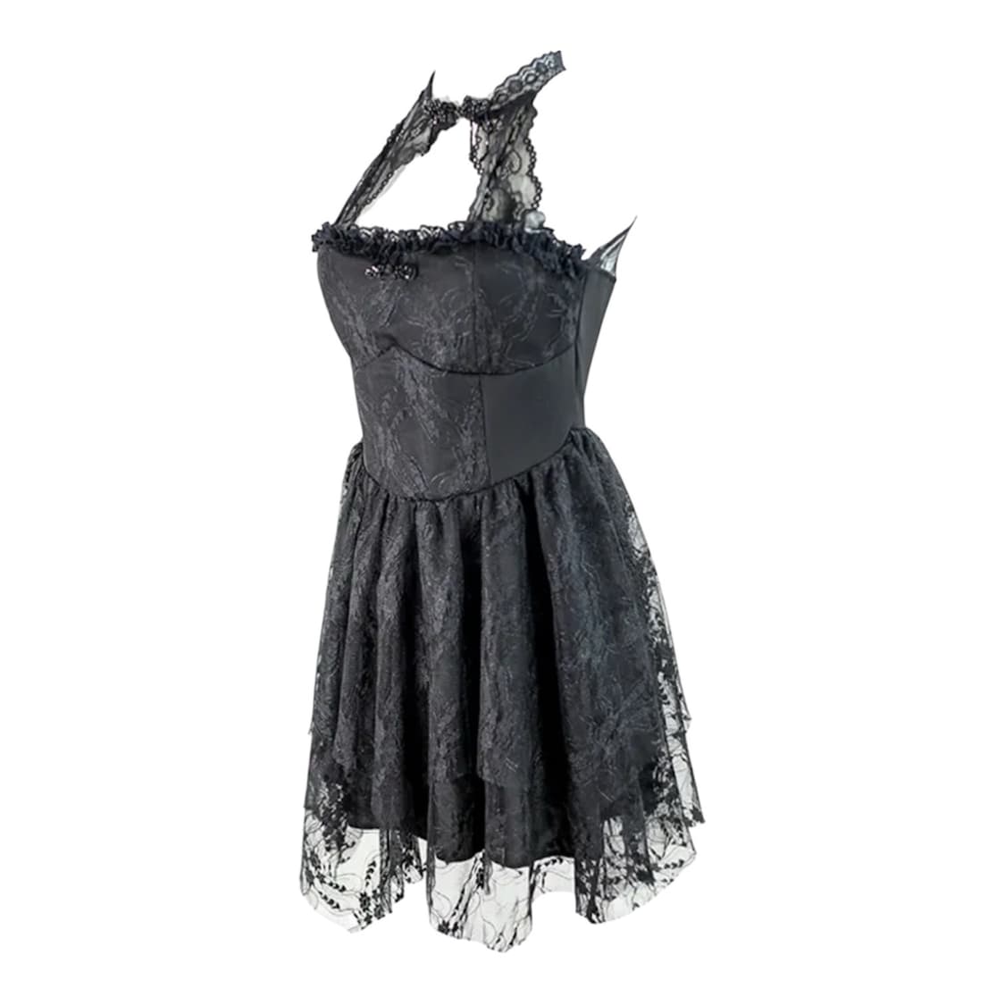 고딕 레이스 홀터넥 원피스 S사이즈 상품이미지1