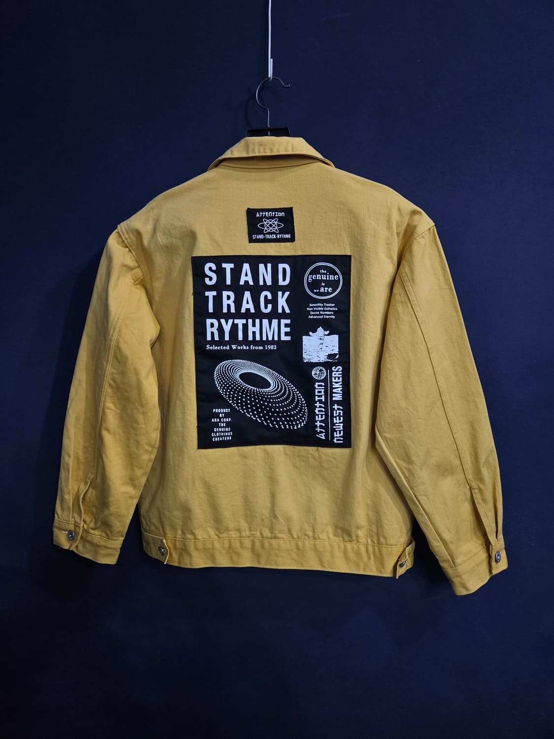 ATTENTION 옐로우 남성 세미오버핏 95~100 데님자켓 상품이미지2