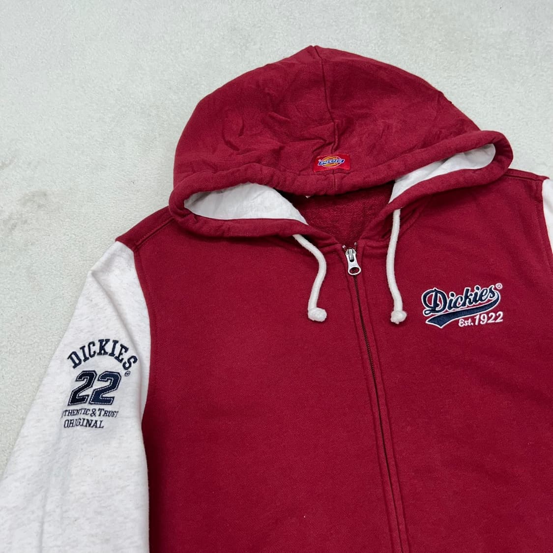 Dickies burgundy raglan hood zip-up 상품이미지6