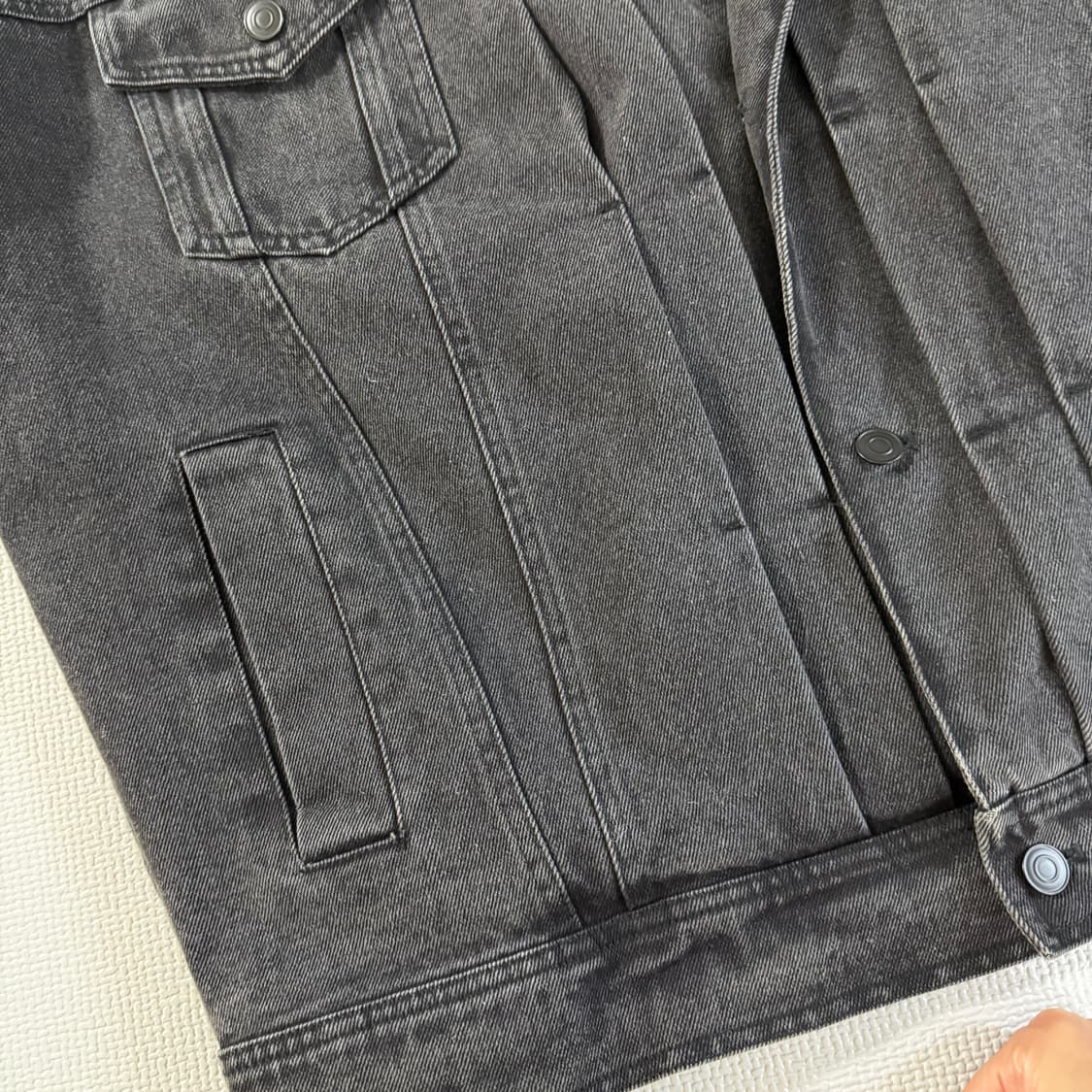 빈티지)OUR Room 아워룸 블랙 후드데님 쟈켓 프리사이즈 상품이미지10