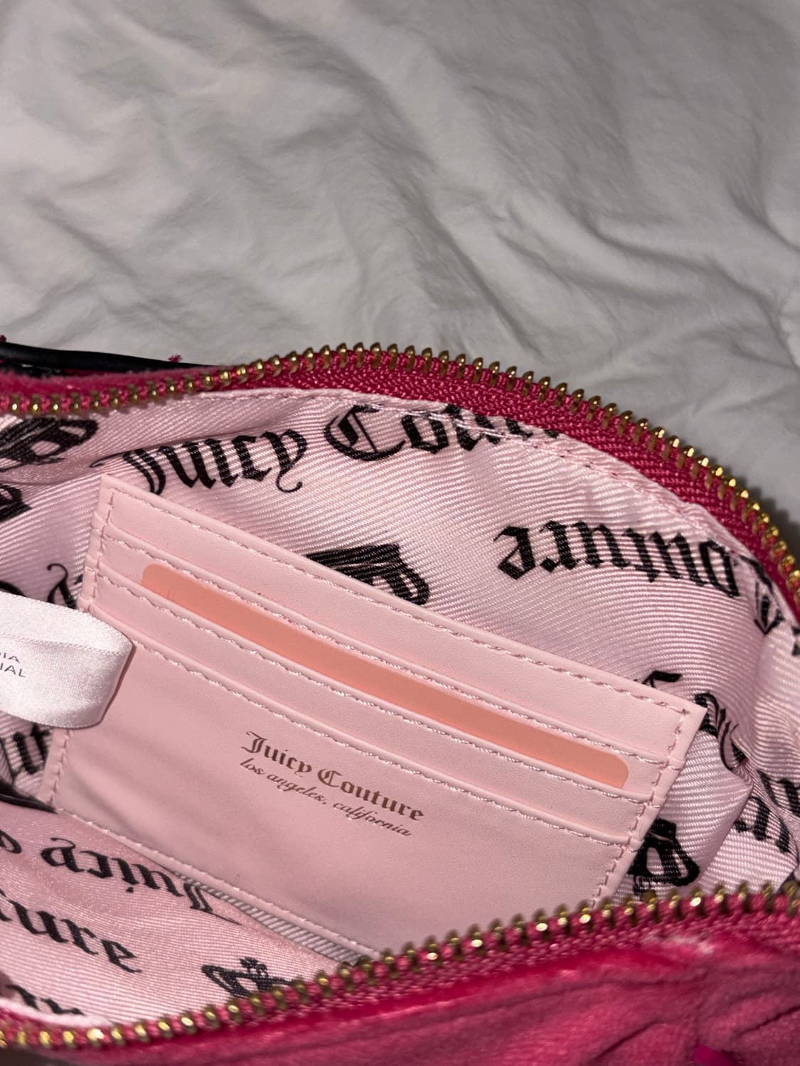 쥬시꾸띄르 하트로고 벨벳 숄더백 상품이미지5