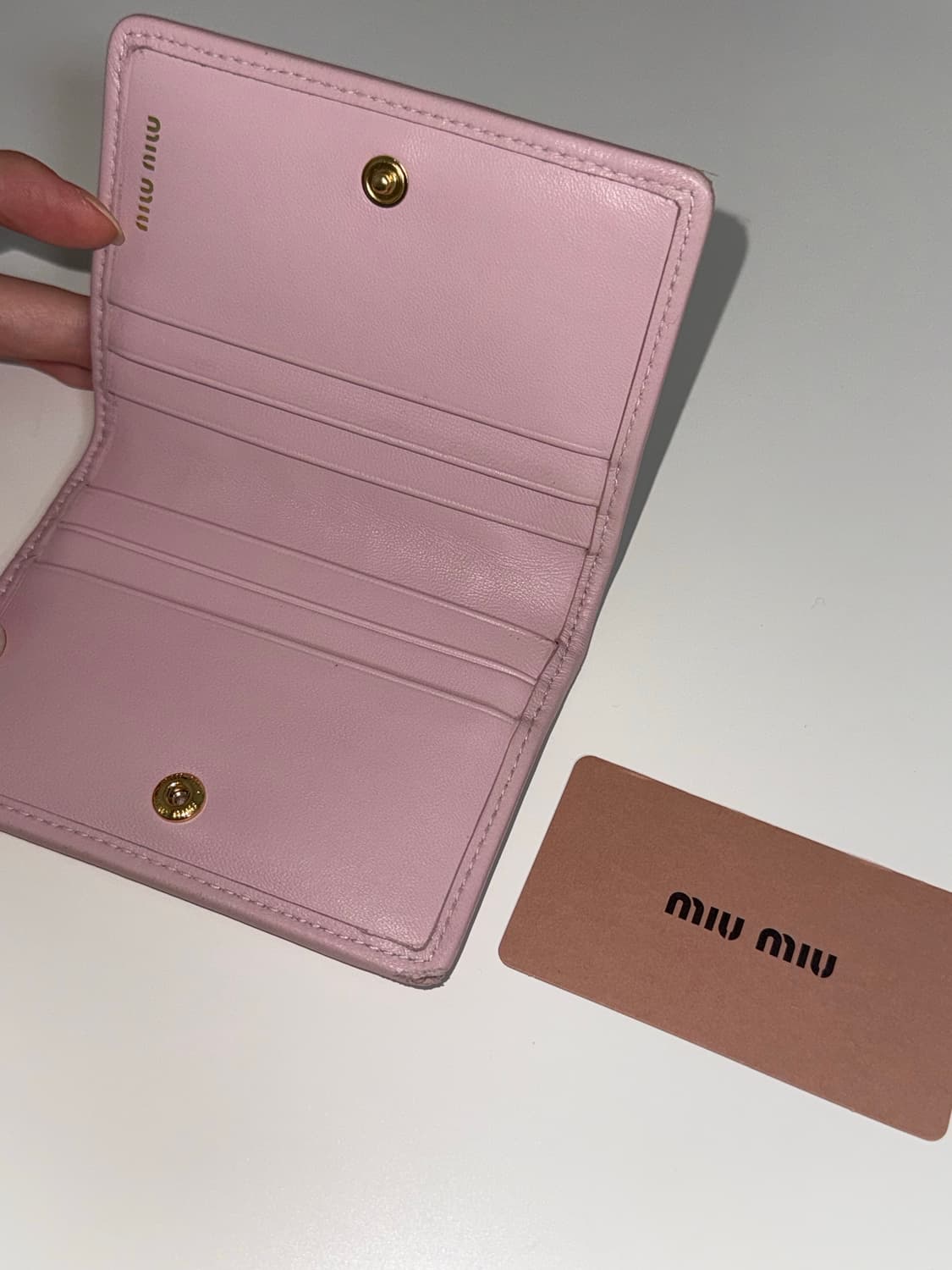 미우미우 카드지갑 핑크 상품이미지7