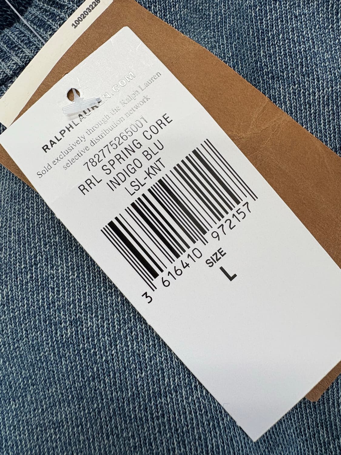 RRL 인디고 프렌치테리 스웨트셔츠 L 상품이미지3