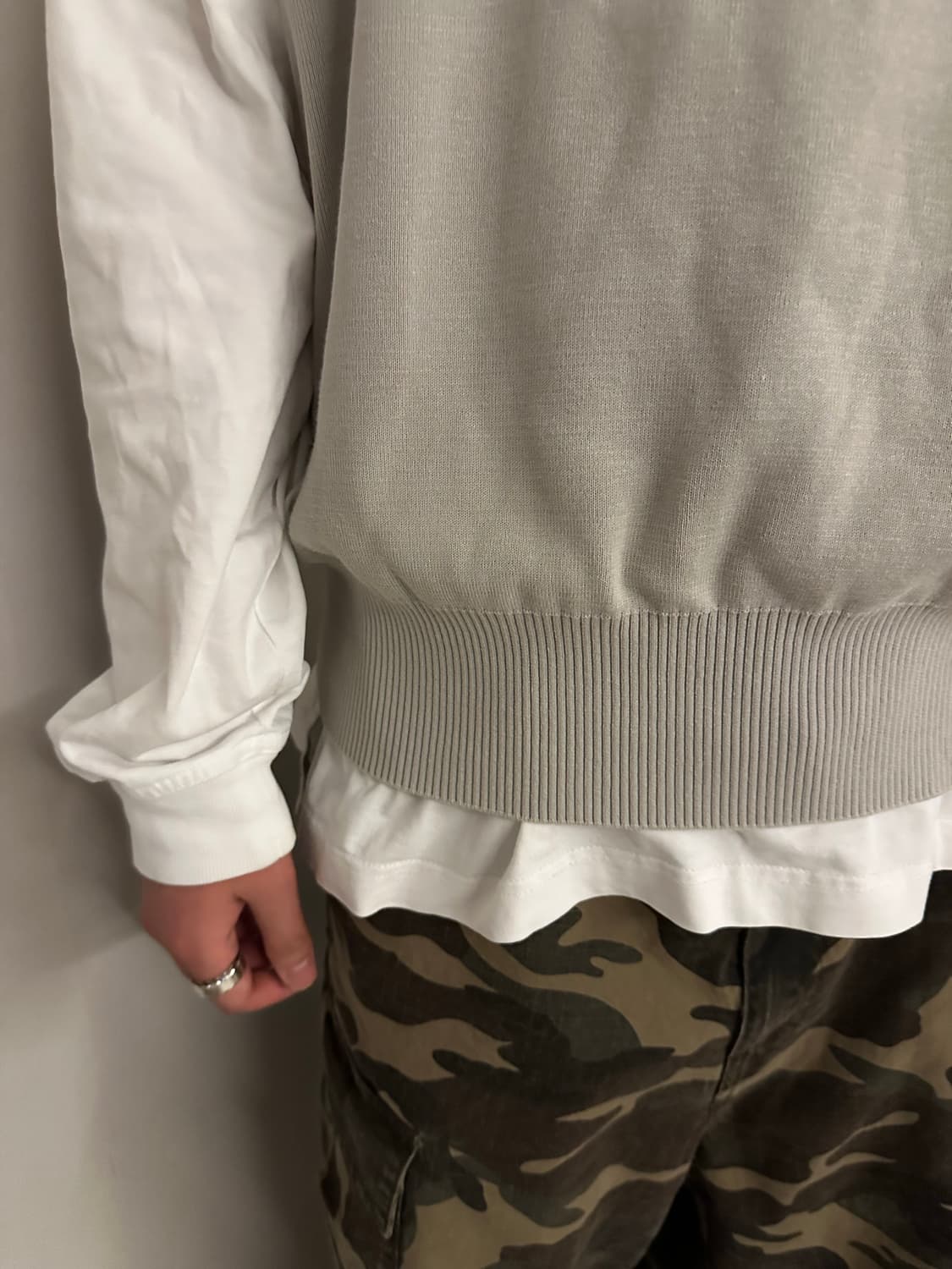 포터리 컴포트 크루넥 니트베스트 그레이 1 사이즈 상품이미지9