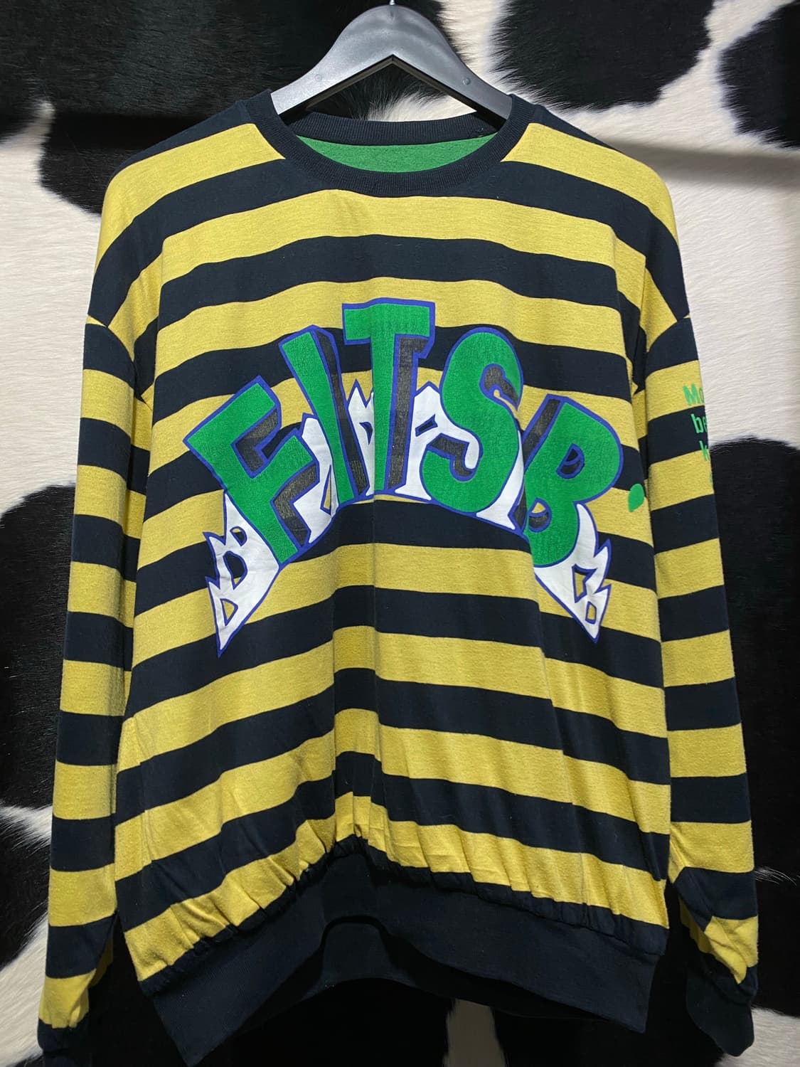 Fits-B 레터링 프린팅 리버시블 맨투맨 상품이미지3