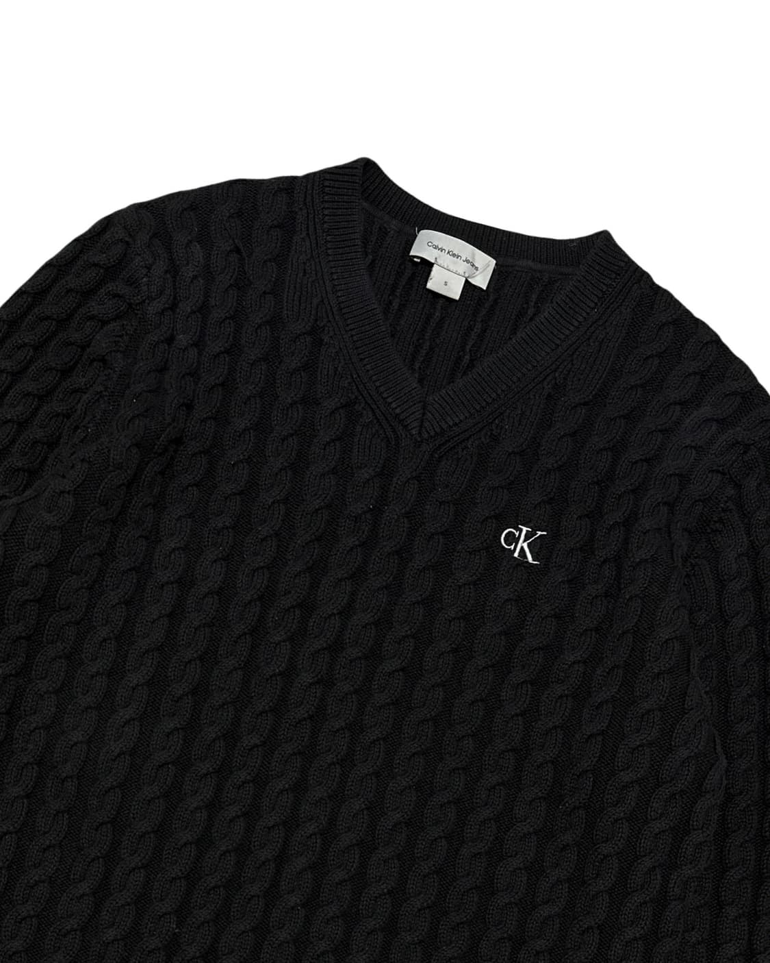 CK 켈빈클라인 블랙 케이블 니트 상품이미지3