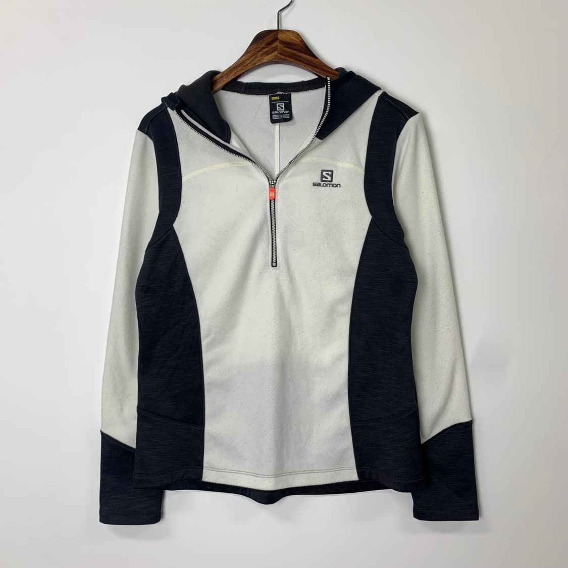 살로몬 오래오배색 플리스 반집업 후드티 상품이미지2