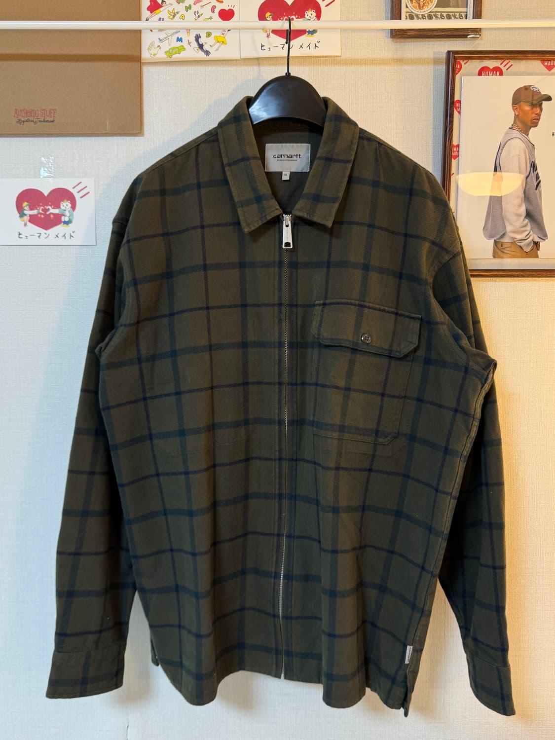 (XL)칼하트WIP 체크 블루종 자켓 상품이미지1