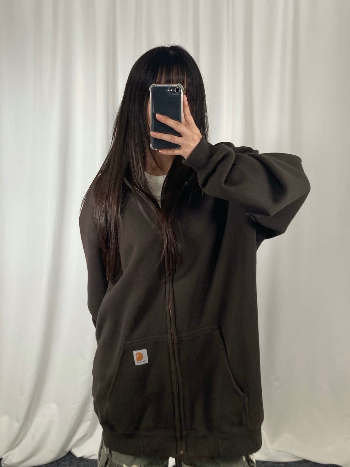 칼하트 브라운 후드집업 상품이미지1