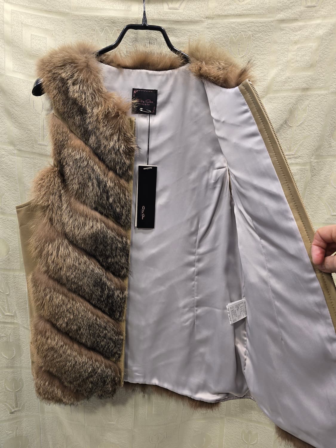 새상품) 씨티지 City Gee 천연 양가죽 폭스 베스트 55 상품이미지6