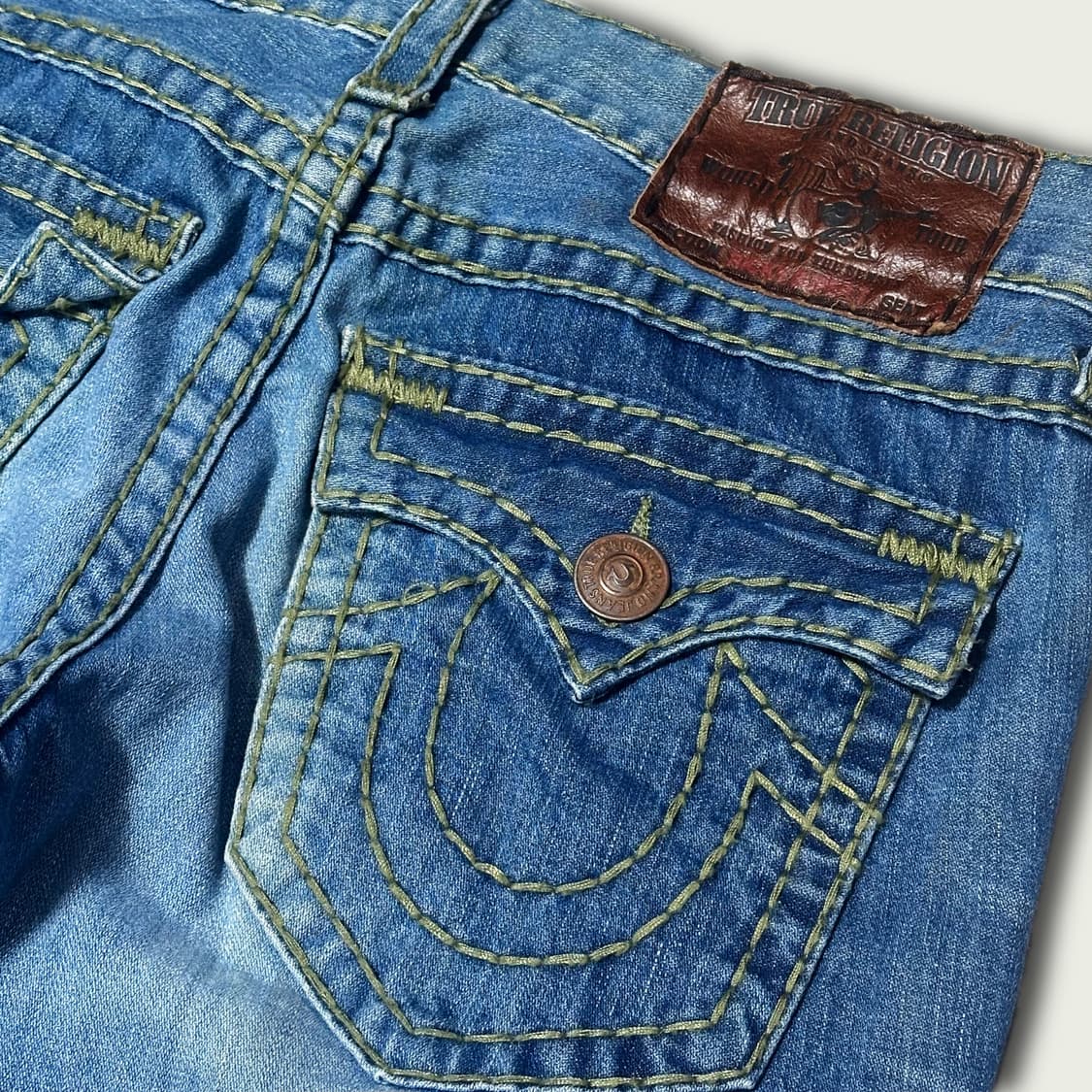 00's 트루릴리젼 리키 슈퍼T 그린 스티치 상품이미지1