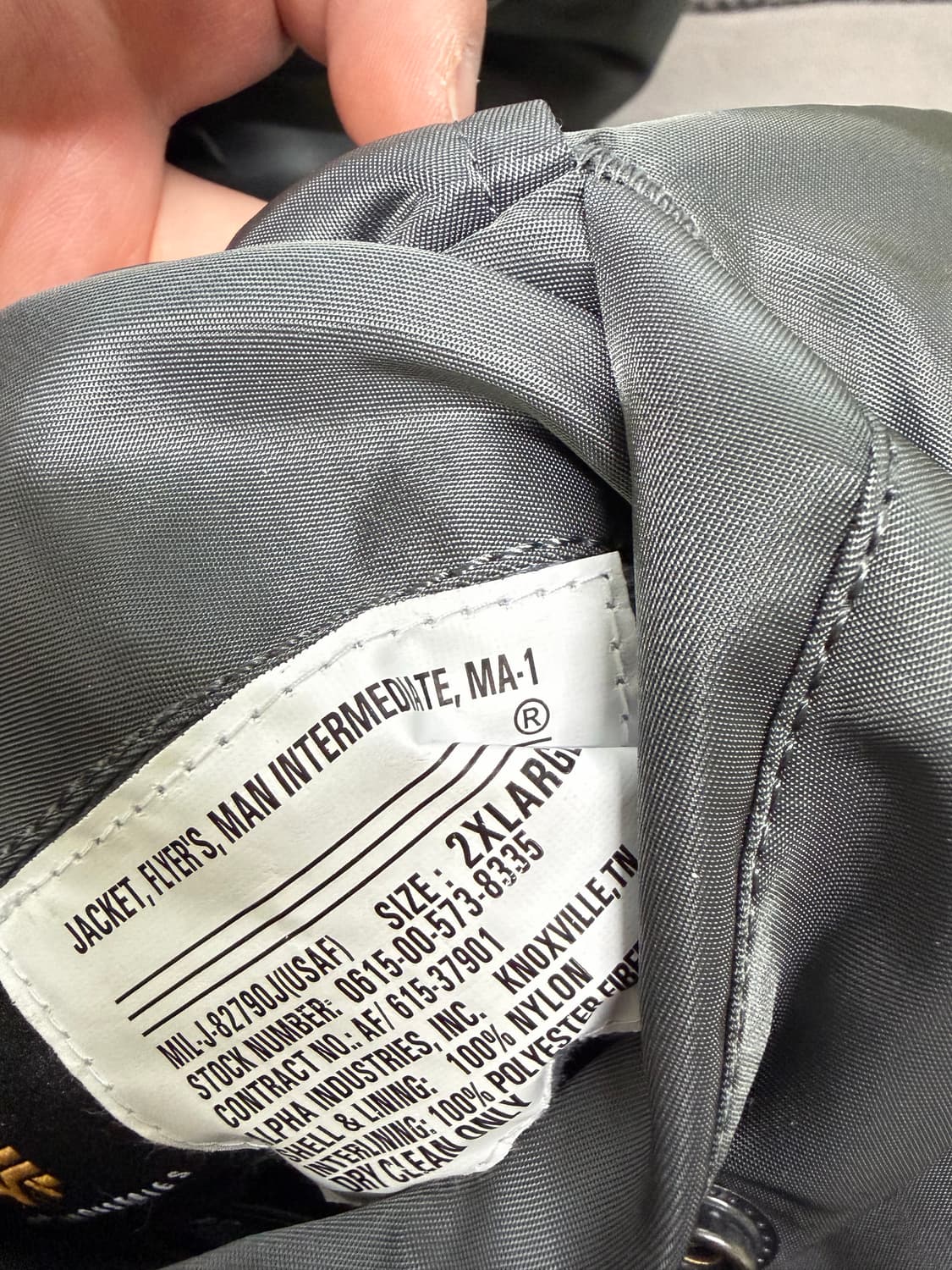 알파인더스트리 ma-1 / 2XL 상품이미지2