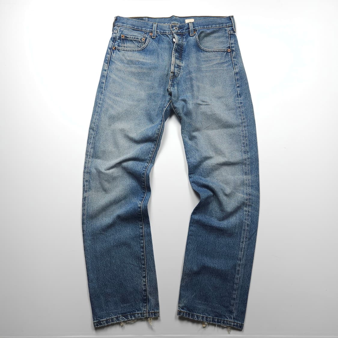 리바이스 501 버튼 플라이 워싱 데님 레귤러 팬츠 (L) 상품이미지2