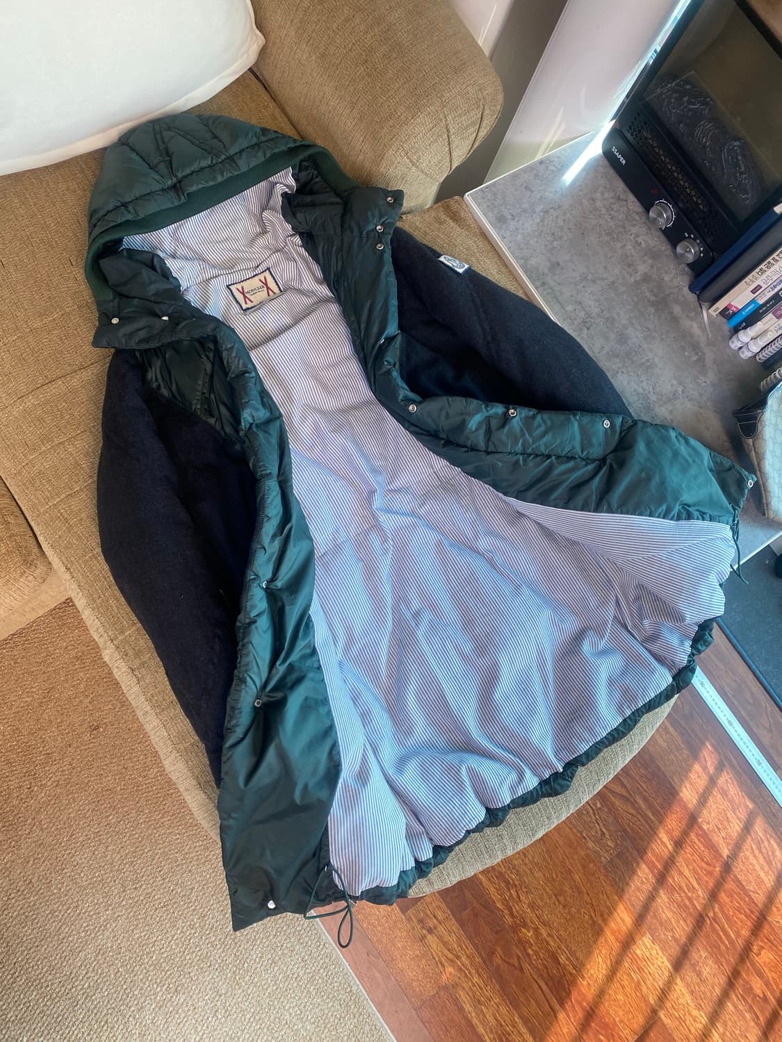 몽클레어 톰브라운 콜라보 감마블루 헤비퀄팅 롱패딩 상품이미지9