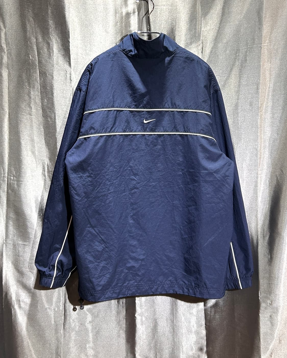 M 나이키 스우시 올드스쿨 사이드라인 화네이비 바람막이 상품이미지4