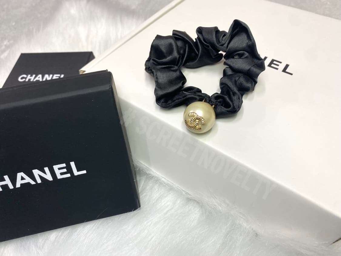 샤넬 진주 CC로고 헤어슈슈 상품이미지7