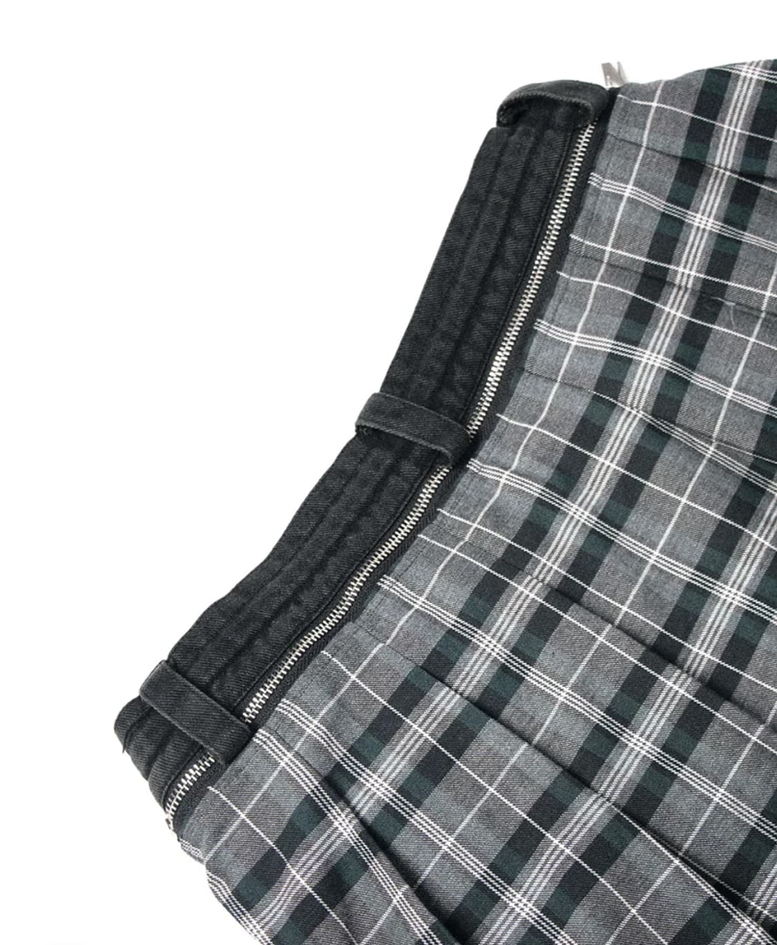 kuas 콰스 체크 커튼 데님 와이드 팬츠  상품이미지3