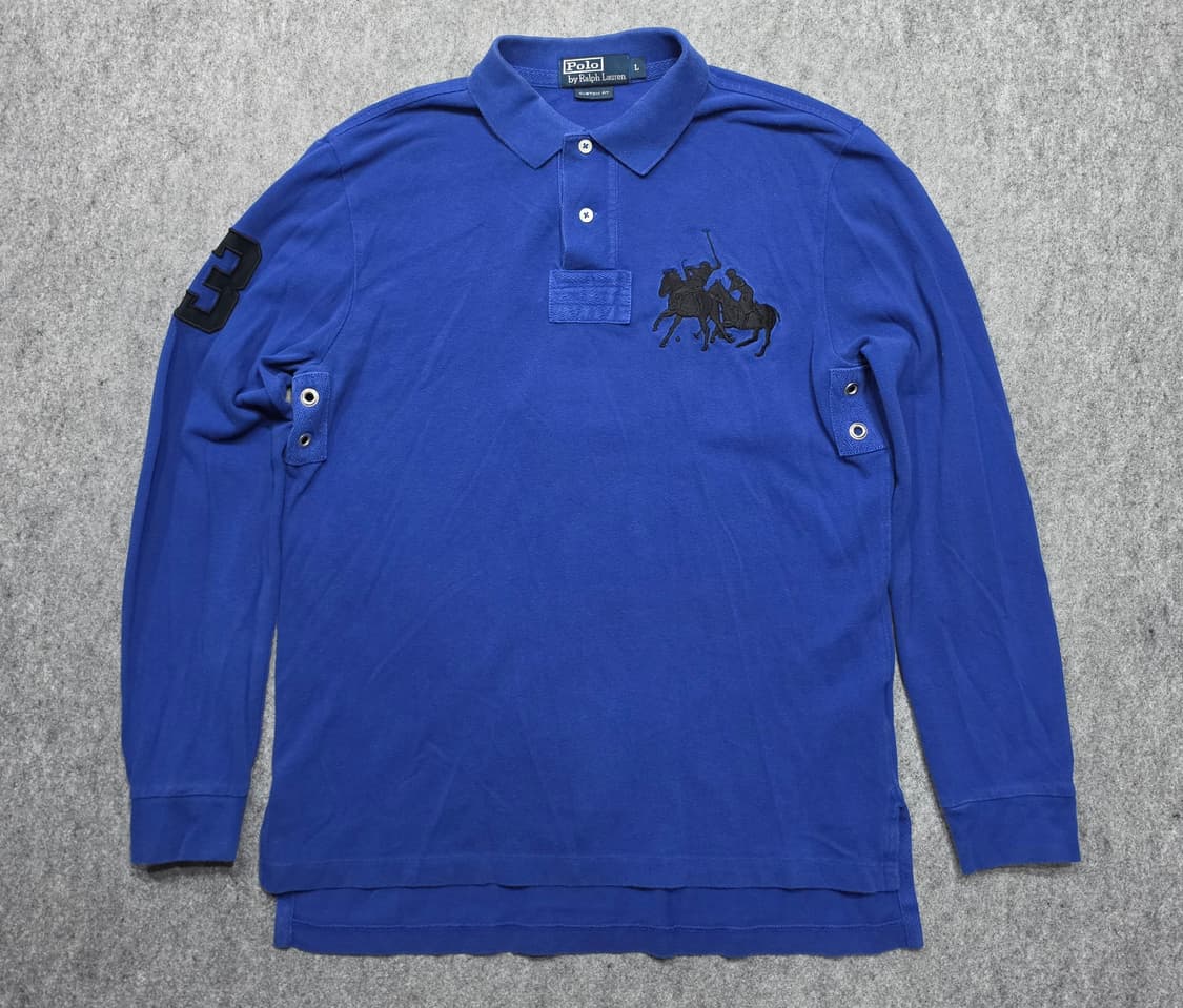 폴로 랄프로렌 럭비 커스텀핏 빅포니 pk 카라 긴팔티 L 상품이미지1