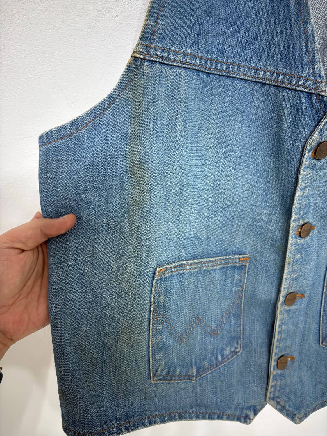 70‘s  vtg Wrangler denim vest  상품이미지5